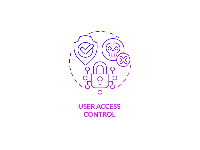 User access purple gradient control concept icon