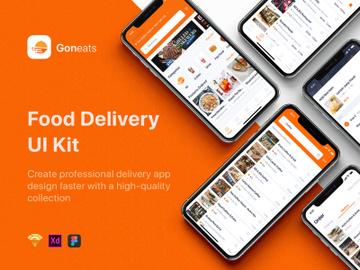 GonEats - Food Delivery UI Kit for Sketch preview picture