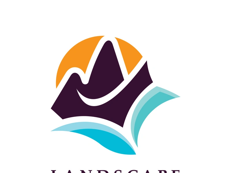 Mountain Nature Landscape Logo design Template Illustration