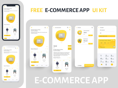 Free E-commerce App UI KIT