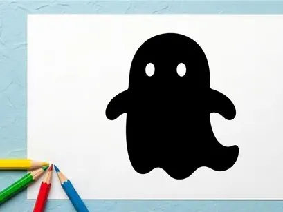 Cute Halloween Ghost Illustration for Kids and Holiday Decor