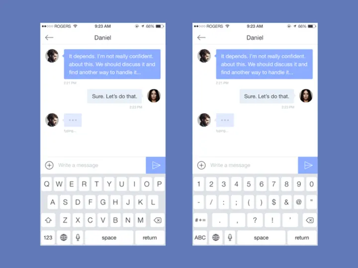iOS keyboard