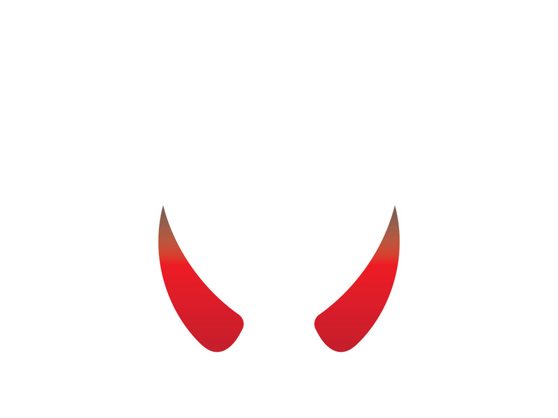 Devil horn Vector icon design illustration Template