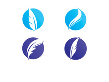 Feather Logo Vector design Template