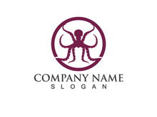 Octopus logo vector design symbol