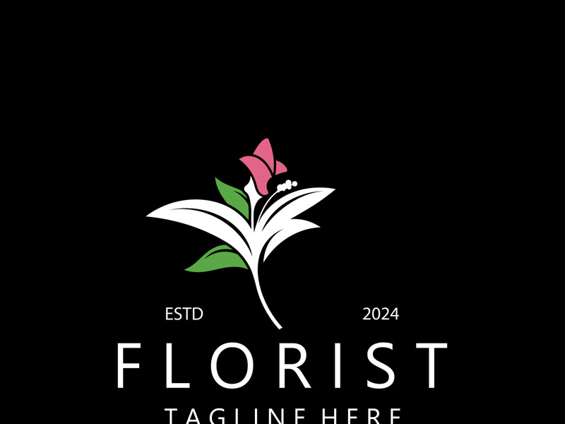 Flower logo design Floral emblem. Cosmetics, Spa, Beauty salon identity, Boutique and wedding invitations