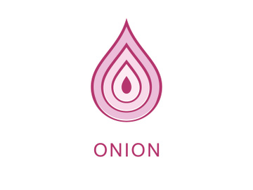 Onion logo vector , red onion icon . illustration Simple onion symbol preview picture