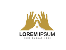 Hand Logo, Teamwork Vector Design