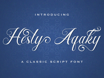 Hesty Aqaky - Modern Script Font preview picture