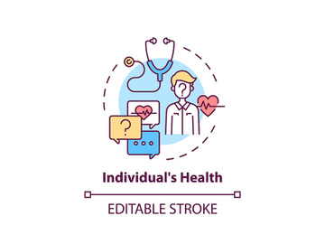 Individuals health concept icon preview picture