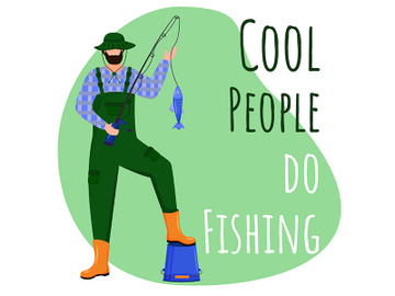 Cool people do fishing social media post mockup preview picture