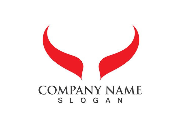 Devil horn vector icon logo design illustration template