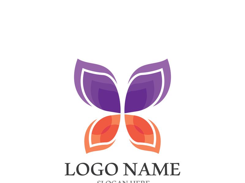 Butterfly logo icon vector design illustration