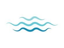 Water wave vector icon illustration