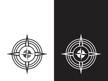 Compass logo template vector icon illustration design