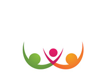 Family care and Community, network social icon logo