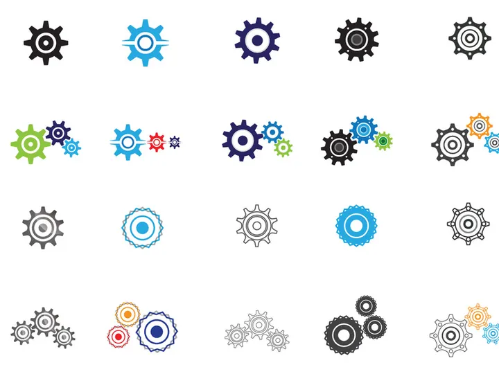 Gear machine logo vector