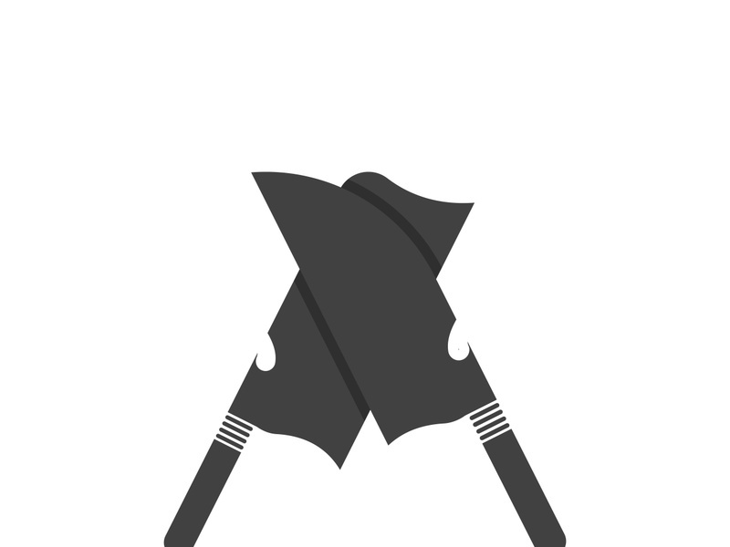 Knife logo icon template and symbol vector design illustration