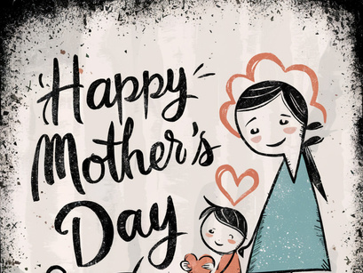 Happy Mother Day Vector Illustration