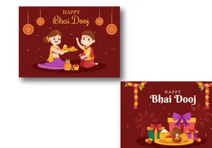 15 Bhai Dooj Indian Festival Celebration Illustration