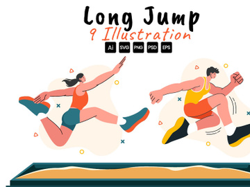 9 Long Jump Sport Illustration preview picture