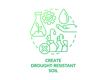 Create drought-resistant soil green gradient concept icon preview picture