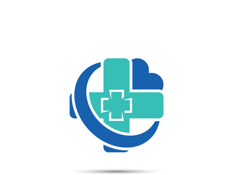 Health medical logo template vector illustration design
