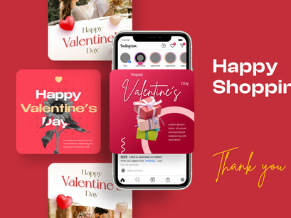 Happy Valentine's Social Media Post Template