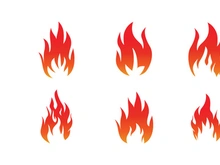 Flames Logo icon illustration vector design template