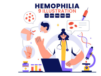 9 Hemophilia Disease Illustration