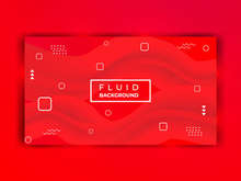 Modern Abstract Red Fluid Background Template