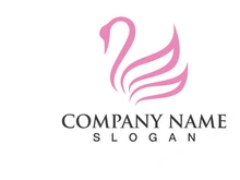 Swan Bird Love Symbol Logo Vector