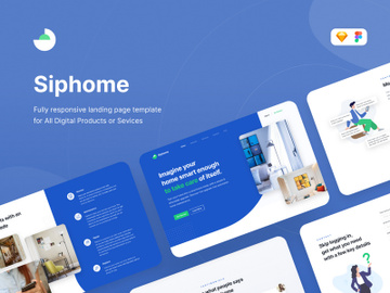 Siphome Landing Page for Smart Home Product preview picture