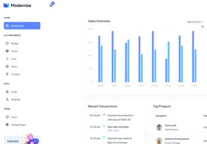 Modernize Free Angular Admin Dashboard Template