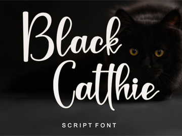 Black Catthie - Script Font preview picture