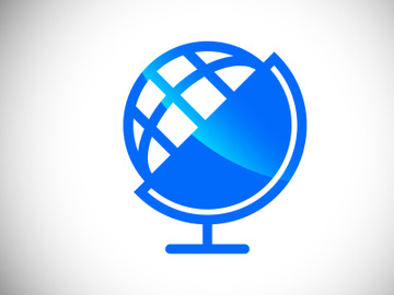 Earth logo design template. Globe icon sign symbol preview picture