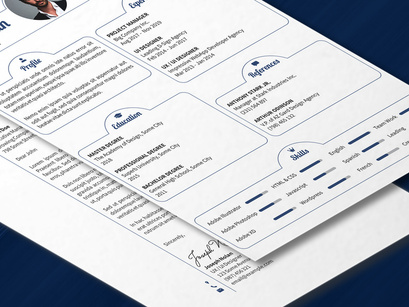 Clean & Modern Resume Template with Cover Letter