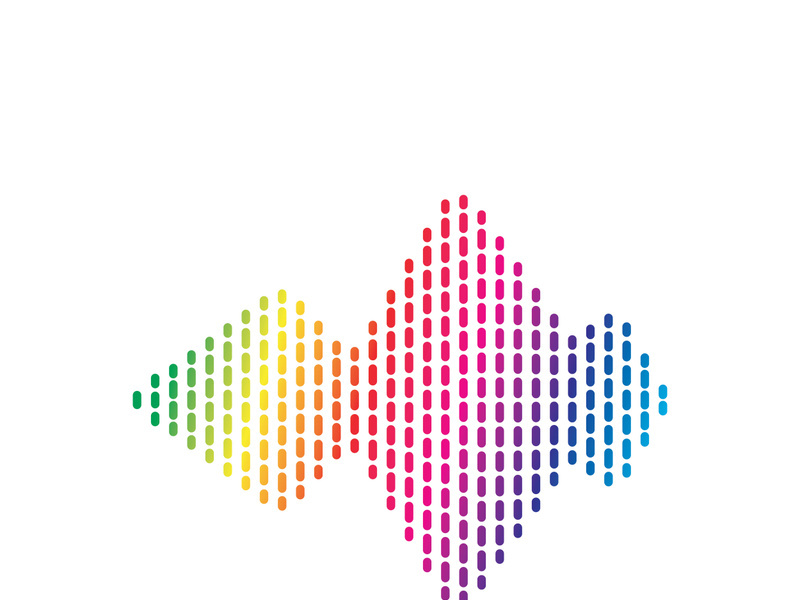 Sound waves vector illustration design template