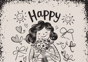 Happy Mother Day Vector Illustration