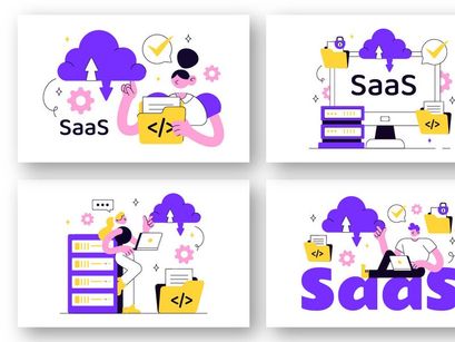 10 SaaS Vector Illustration