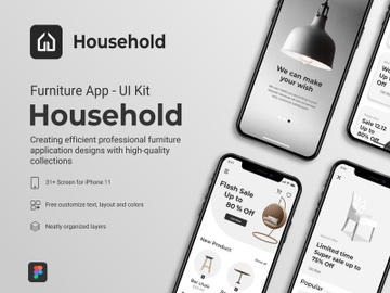 Household - Furniture App Mobile UI Kit preview picture