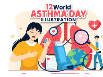 12 World Asthma Day Illustration preview picture