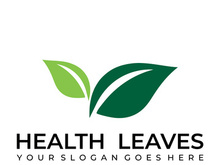 Green leaf logo design vector illustration