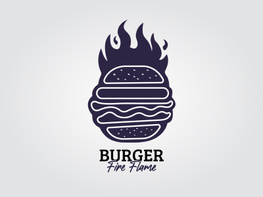Fire Flame Burger Creative Logo Design preview picture