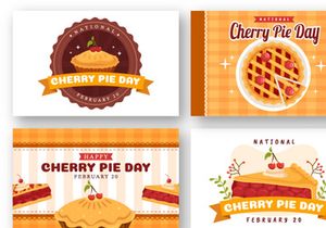 15 National Cherry Pie Day Illustration