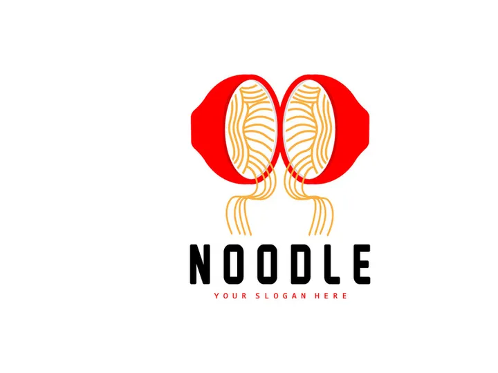 Noodle Logo, Ramen Vector, Chinese Food, Fast Food Restaurant Brand Design, Product Brand, Cafe
