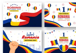 16 Romania National Day Illustration