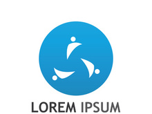 Community of people logo design with creative idea.