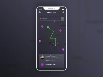 钉子户地图定位应用(Pins Map Location App)
