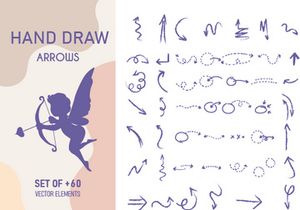 hand drawing arrows doodle collection